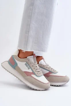 Big Star Shoes Buty Sportowe Na Platformie|Buty Sportowe Big Star*Sneakersy Damskie Memory Foam System Big Star NN274690 Białe