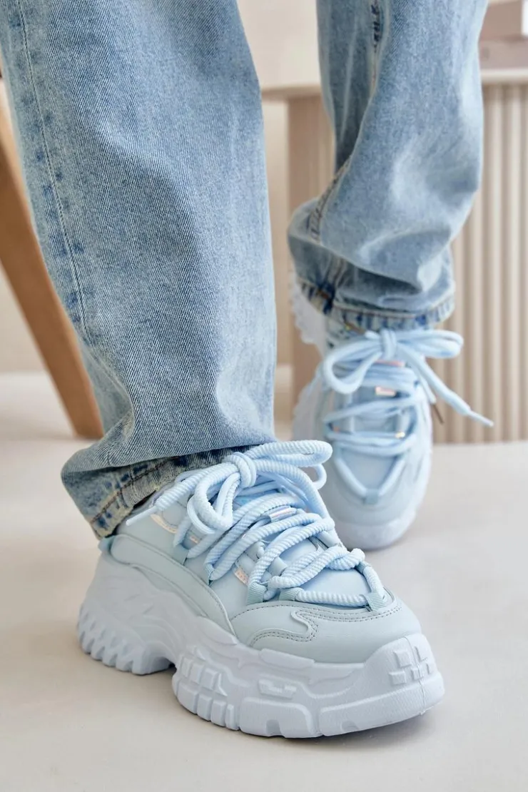 Boto Sneakersy Damskie*Sneakersy Damskie Na Masywnej Podeszwie e Nevela Niebieski