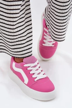 Boto Buty Sportowe Na Platformie|Sneakersy Damskie*Sneakersy Damskie Na Platformie Fuksja Tellnira Różowy