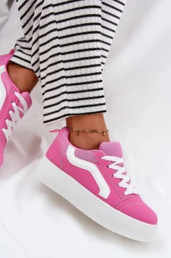 Boto Buty Sportowe Na Platformie|Sneakersy Damskie*Sneakersy Damskie Na Platformie Fuksja Tellnira Różowy