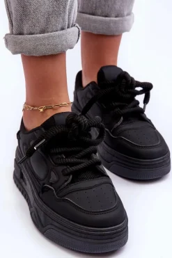 Boto Buty Sportowe Na Platformie|Sneakersy Damskie*Sneakersy Damskie Na Platformie Czarne Finos