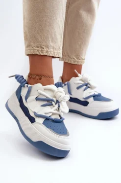Discount Boto Sneakersy Damskie Na Platformie e Moariella Niebieski