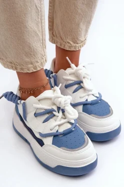 Discount Boto Sneakersy Damskie Na Platformie e Moariella Niebieski
