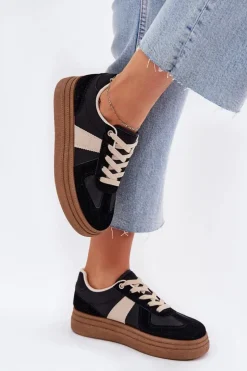 Boto Buty Sportowe Na Platformie|Sneakersy Damskie*Sneakersy Damskie Na Platformie Czarne Dovina