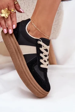 Boto Buty Sportowe Na Platformie|Sneakersy Damskie*Sneakersy Damskie Na Platformie Czarne Dovina