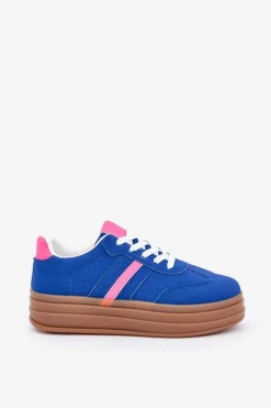 Damskie Boto Sneakersy Damskie Na Platformie Granatowe Dravinnia