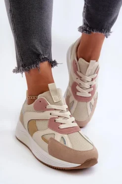 Boto Sneakersy Damskie*Sneakersy Damskie Na Platformie Multikolor Lenivia