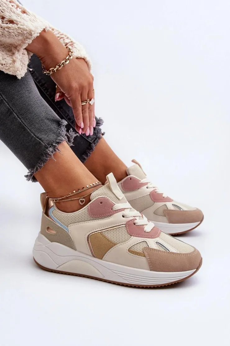 Boto Sneakersy Damskie*Sneakersy Damskie Na Platformie Multikolor Lenivia