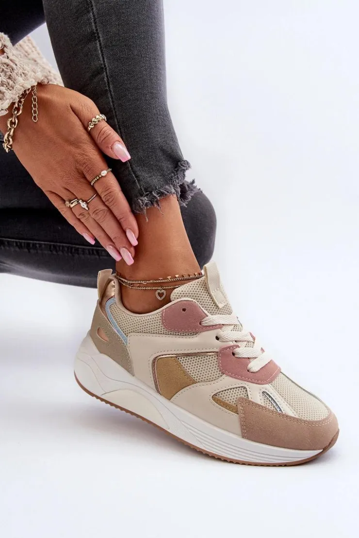 Boto Sneakersy Damskie*Sneakersy Damskie Na Platformie Multikolor Lenivia