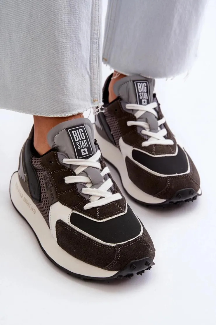 Best Big Star Shoes Sneakersy Damskie Na Platformie Memory Foam System Big Star NN274683 Czarne