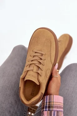 Damskie Big Star Shoes Sneakersy Damskie Na Platformie Big Star SS274762 Camel