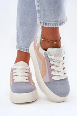 Clearance Boto Sneakersy Damskie Na Platformie Multikolor Tellnira Wielokolorowy
