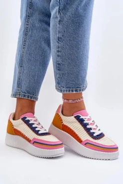 New Boto Sneakersy Damskie Na Platformie Multikolor Redala