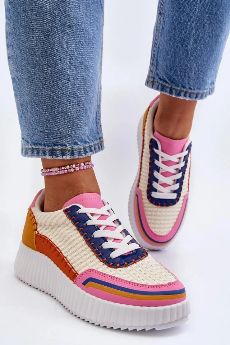New Boto Sneakersy Damskie Na Platformie Multikolor Redala