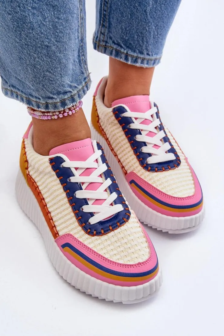 New Boto Sneakersy Damskie Na Platformie Multikolor Redala