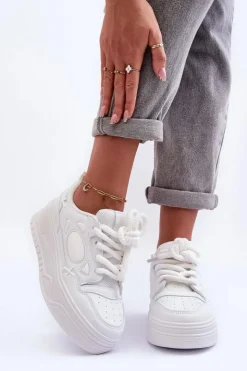 Boto Buty Sportowe Na Platformie|Sneakersy Damskie*Sneakersy Damskie Na Platformie Białe Finos