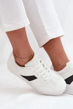 Damskie Evento Sneakersy Damskie Na Platformie Białe Elvessia