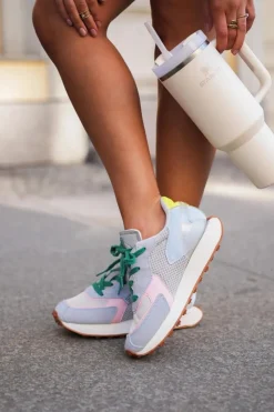 Sale Big Star Shoes Sneakersy Damskie Na Platformie Memory Foam System Big Star NN274682 Niebieskie