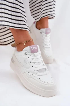 Lee Sneakersy Damskie*Sneakersy Damskie Na Platformie EMMA WOMEN LOW 50251014.00L Białe Biały
