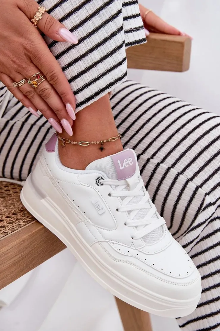 Lee Sneakersy Damskie*Sneakersy Damskie Na Platformie EMMA WOMEN LOW 50251014.00L Białe Biały