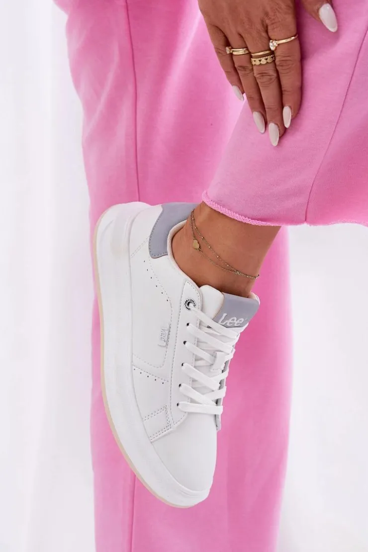 Outlet Lee Sneakersy Damskie Na Platformie NAOMI WOMEN LOW 50251012.06K Białe