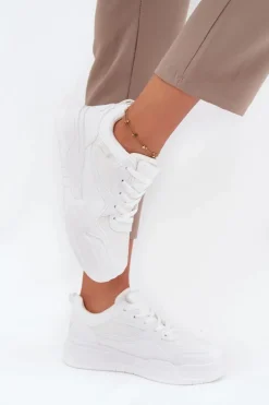 Damskie Big Star Shoes Sneakersy Damskie Na Platformie Big Star SS274590 HI-POLY SYSTEM Białe