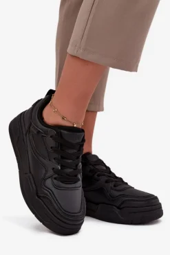 Discount Big Star Shoes Sneakersy Damskie Na Platformie Big Star SS274589 HI-POLY SYSTEM Czarne Czarny