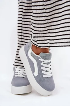 Boto Buty Sportowe Na Platformie|Sneakersy Damskie*Sneakersy Damskie Na Platformie e Tellnira Niebieski