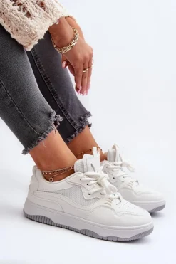 Damskie Boto Sneakersy Damskie Na Platformie Białe Etnaria
