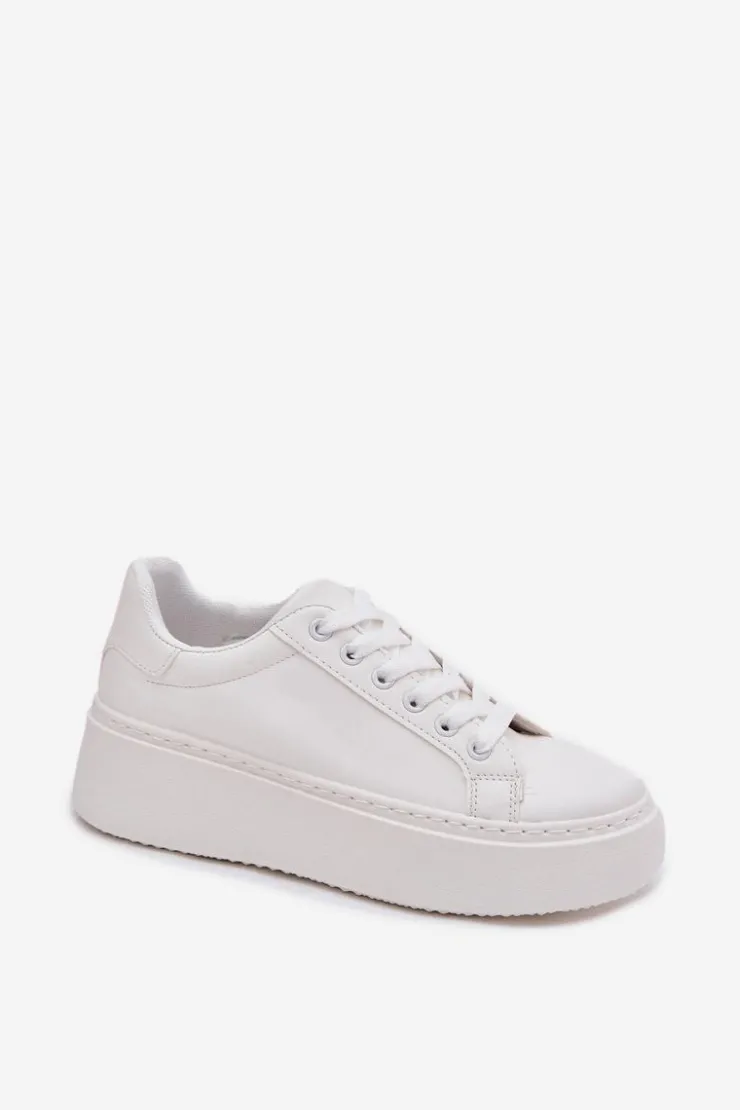 Boto Buty Sportowe Na Platformie|Sneakersy Damskie*Sneakersy Damskie Na Platformie Białe Sallira Biały