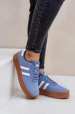 Boto Buty Sportowe Na Platformie|Sneakersy Damskie*Sneakersy Damskie Na Platformie e Egelia Niebieski