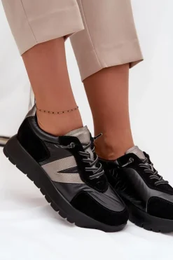 Damskie Buty damskie Vinceza Sneakersy Damskie Na Platformie Vinceza 58561 Czarne