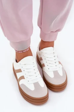 Damskie Evento Sneakersy Damskie Na Platformie Białe Tolianna