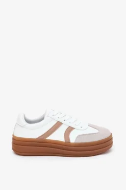 Damskie Evento Sneakersy Damskie Na Platformie Białe Tolianna