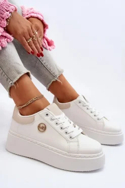 Boto Buty Sportowe Na Platformie|Sneakersy Damskie*Sneakersy Damskie Na Platformie Białe Eshen