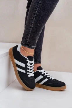 Online Boto Sneakersy Damskie Niskie Czarne Ennorwen