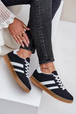 Online Boto Sneakersy Damskie Niskie Czarne Ennorwen