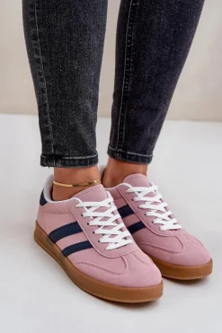 Damskie Boto Sneakersy Damskie Niskie Różowe Ennorwen