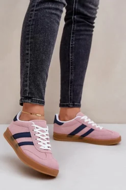 Damskie Boto Sneakersy Damskie Niskie Różowe Ennorwen