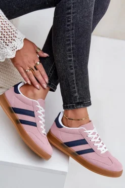 Damskie Boto Sneakersy Damskie Niskie Różowe Ennorwen
