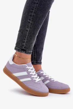 Damskie Boto Sneakersy Damskie Niskie Fioletowe Ennorwen