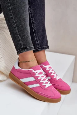 Boto Sneakersy Damskie*Sneakersy Damskie Niskie Fuksja Ennorwen