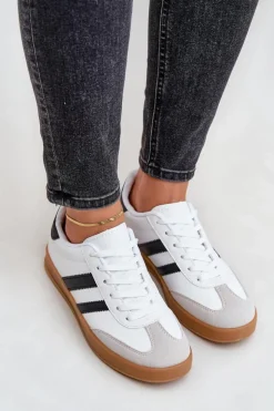 Boto Sneakersy Damskie*Sneakersy Damskie Niskie Białe Ennorwen