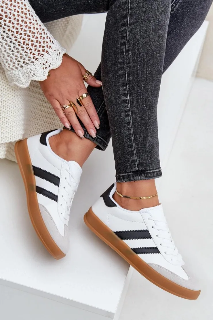 Boto Sneakersy Damskie*Sneakersy Damskie Niskie Białe Ennorwen