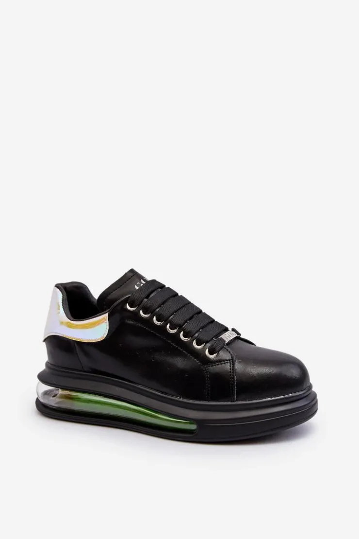 Online GOE Sneakersy Damskie Skórzane NN2N4030 Czarne Czarny