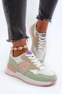 Outlet Boto Sneakersy Damskie Z Eko Skóry Multikolor Vinelli Wielokolorowy