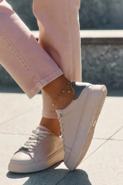 Damskie Big Star Shoes Sneakersy Damskie Z Eko Skóry Big Star RR274259 Beżowe