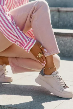 Damskie Big Star Shoes Sneakersy Damskie Z Eko Skóry Big Star RR274259 Beżowe