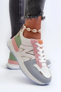 Damskie Boto Sneakersy Damskie Z Eko Skóry Multikolor Kaimans