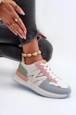 Damskie Boto Sneakersy Damskie Z Eko Skóry Multikolor Kaimans